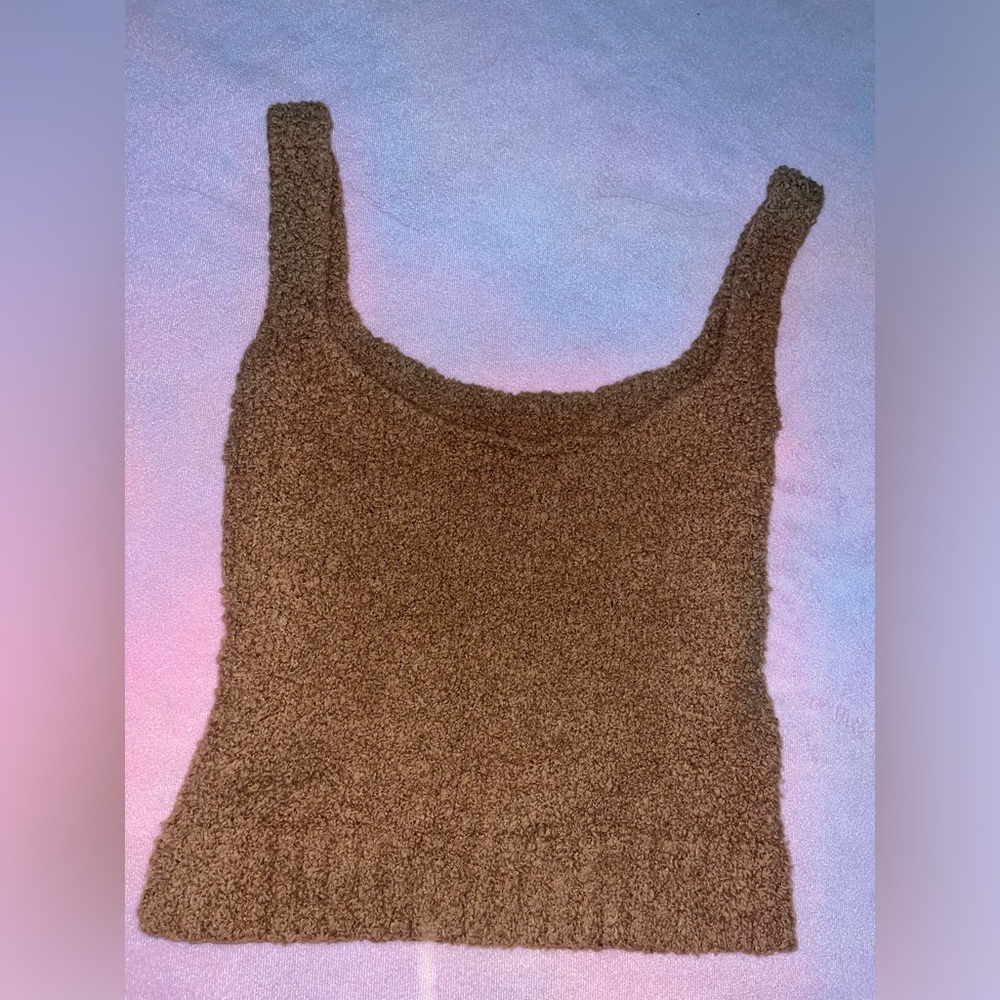 NWOT skims cozy lounge tank brown size small